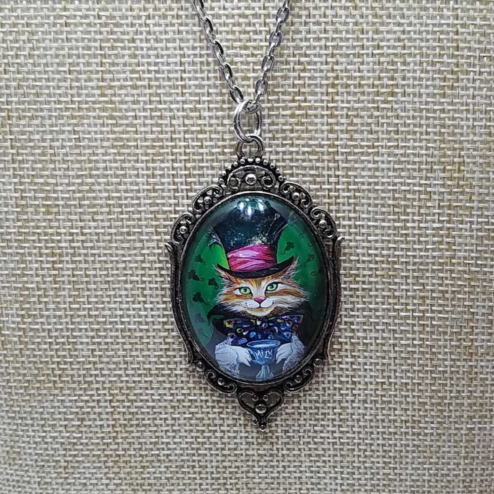 Cheshire cat necklace